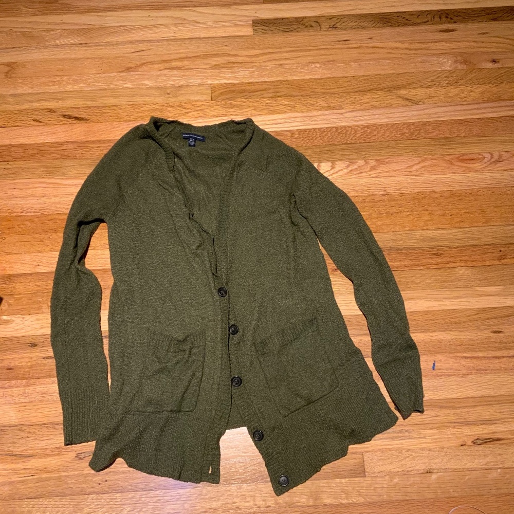 Cozy Green Long Jumper/Cardigan